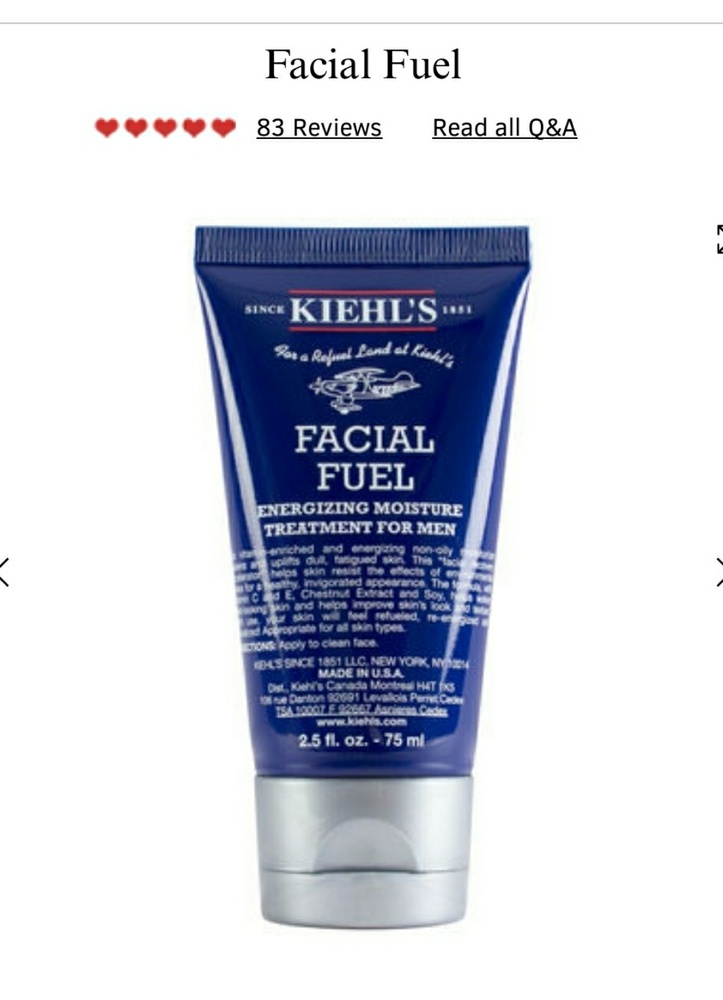 Kiehls facial fuel energizing moisture treatment